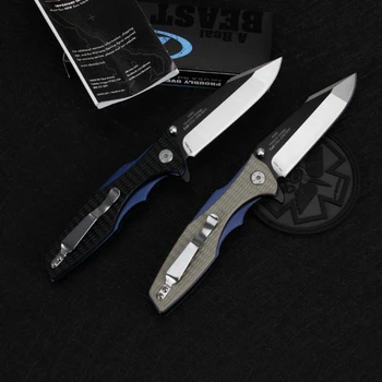 ZT0393 Складной Карманный Походный Военный Нож G10 + Синяя титановая стальная Ручка Наружные Портативные Тактические Ножи Для Выживания EDC Инструменты