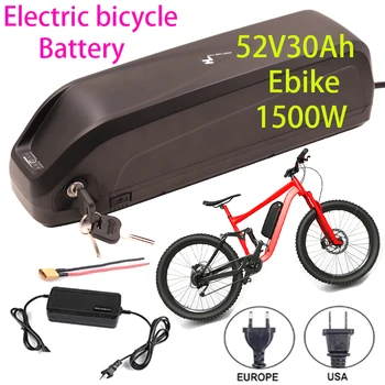С Зарядным устройством Электрическая Велосипедная Батарея Hailong 18650 Cells Pack BBS03 52V 17Ah 48V 36V 60V 20Ah Мощная Велосипедная Литиевая Батарея