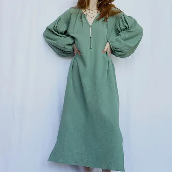 Пижама с длинными рукавами и двухслойным газовым вырезом, новый стиль, цельная пижама для домашней модной верхней одежды