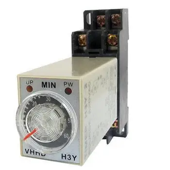 Реле времени H3Y-2 0-60 минут AC220V/AC110V/DC24V/DC12V 8 Контактов Таймер задержки включения питания