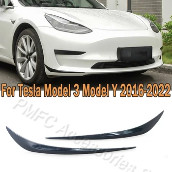 Угловой протектор переднего бампера автомобиля, противотуманная фара, спойлер, Ветрозащитный нож, декоративная наклейка для Tesla 2016-2022, модель 3, модель Y