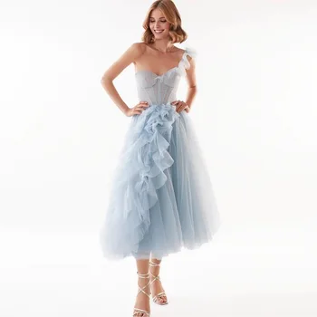Женское платье для выпускного вечера, облегающая Сетчатая юбка в стиле Принцессы для банкета, Модные вечерние платья для женщин, Праздничная одежда