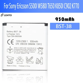 Новый 100% Оригинальный Аккумулятор BST-38 Для Sony Ericsson S500I W580I T650 K850I C902 K770 Аккумуляторы для телефонов Bateria