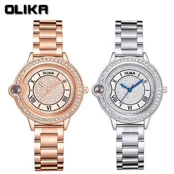 Новые модные женские часы, женские часы, легкие роскошные кварцевые часы с бриллиантами в стиле ретро, роскошные модные часы для женщин