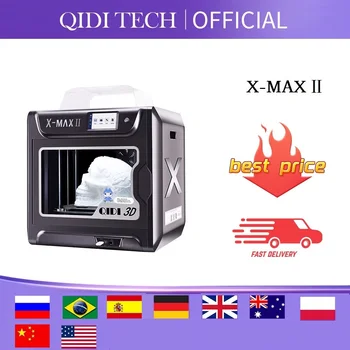 QIDI TECH 3D Принтер X-MAX 2 Большого Размера Промышленный WiFi Высокоточный Печатающий с PLA TPU PC PETG Нейлон 300*250*300 мм