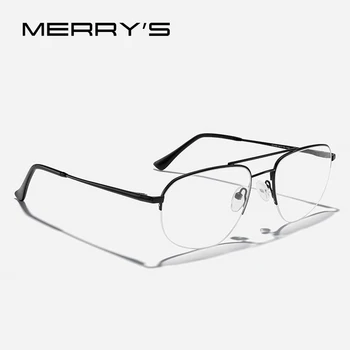 MERRYS DESIGN, Классическая оправа для очков Pilot, мужские Женские Оптические очки из титанового сплава, Оправы для мужских очков S2458