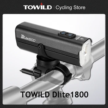 TOWILD DLite 1800 Переключатель дальнего / ближнего Света Smart Bike light Пульт Дистанционного Управления 5000 мАч аккумулятор Type-C перезаряжаемый Дорожный MTB Велосипедный Фонарь