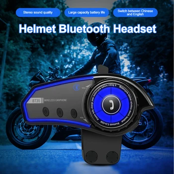 Разноцветный атмосферный свет Bluetooth 5.0, шлем-гарнитура с большой поворотной кнопкой, Водонепроницаемые мотоциклетные наушники, чистый звук