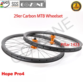 Открытый Велосипедный Фонарь 29er Carbon MTB Wheels Hope Pro 4 Бескамерный Через Ось/Быстроразъемный/Повышающий Карбоновые Велосипедные Колеса MTB