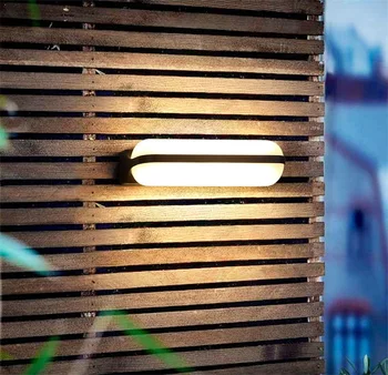 Roukeymi LED Наружный Водонепроницаемый Настенный светильник Садовое Освещение Балкона Освещение внутреннего двора Отель Вилла Дом Черный Дом IP65 