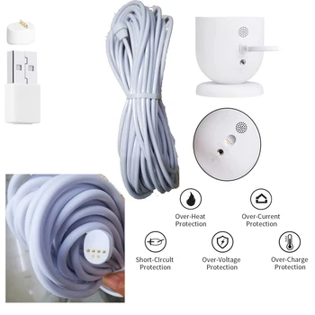 25 футов/7,6 м Всепогодный зарядный кабель для наружной камеры Google Nest Cam (аккумулятор) (белый)