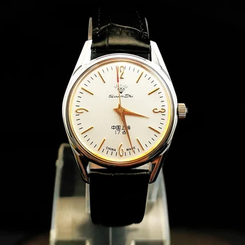 Подлинные Шанхайские механические часы с ручным заводом 17 бриллиантов, модные водонепроницаемые мужские часы Religio Masculino Watche для мужчин