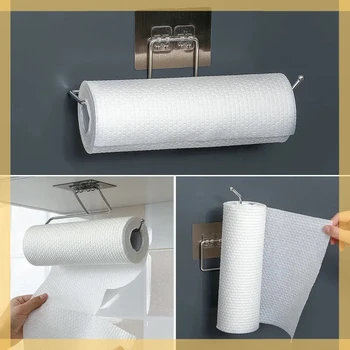 Вешалка для полотенец Кухонная Вешалка для туалетной бумаги Подставка для рулонной бумаги Подставка Для хранения Аксессуаров для ванной комнаты 1 шт.