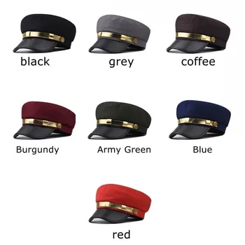 Восьмиугольная кепка Капитана яхты, шляпа моряка, кепка с плоским верхом, шляпа из искусственной кожи, шляпа газетчика, Классическая шляпа с козырьком, Модные головные уборы для мужчин и женщин