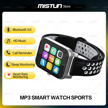 Bluetooth Mp3 Музыкальный плеер IPS HD с сенсорным экраном, Умные спортивные часы, Шагомер Walkman, Пульсометр, мониторинг артериального давления