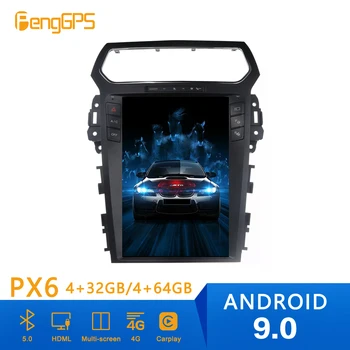 Автомобильный радиоприемник в стиле Android 9.0 Tesla с вертикальным экраном для Ford Explorer 2011 + GPS Навигационный Рекордер Мультимедиа Без CD-плеера