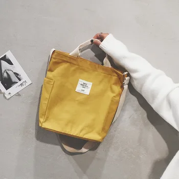 Кошельки и сумочки; сумки через плечо для женщин; Холщовая сумка корейской версии; простая студенческая сумка для покупок большой емкости