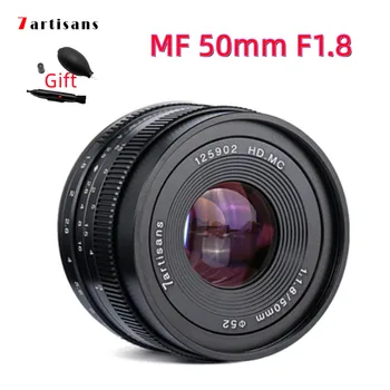 7artisans 7 Artisans 50 мм F1.8 Портретный Объектив с Большой Диафрагмой Для Беззеркальной камеры Canon EOS-M Sony E FUJIFILM FX Micro 4/3
