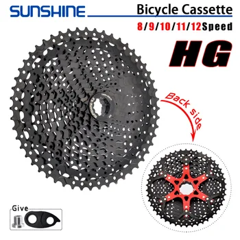 SUNSHINE Black Велосипед Свободного Хода MTB Велосипедная Кассета K7 8/9/10/11/12 Speed SHIMANO HG Спецификация конструкции для SHIMANO SRAM