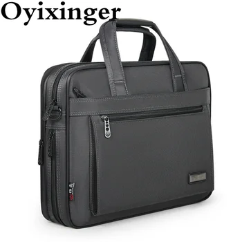 OYIXINGER, Высококачественный Мужской деловой портфель, водонепроницаемая нейлоновая сумка для мужчин, сумки на плечо большой емкости для 15-дюймового ноутбука