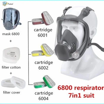 Крупноразмерная Полнолицевая Противогазная маска 6800 Facepiece Респиратор для Покраски Распылением химической Лаборатории медицинская Защитная маска