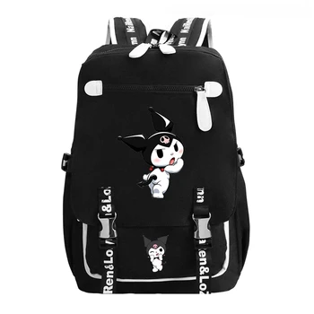 Школьные сумки Sanrio для девочек, школьный рюкзак аниме Куроми, Мультяшные дорожные сумки Kawaii, сумки для хранения Большой емкости, школьные принадлежности