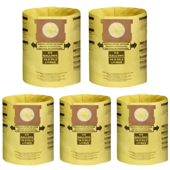 5 Упаковок Вакуумных Пылевых Фильтровальных Мешков для 5-8-Галлоновых Магазинных Пылесосов Переменного тока для Влажной и сухой Уборки, 90661 906-61 9066100 90671