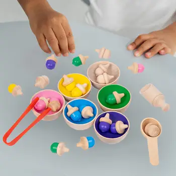 Шарики в чашках для малышей, игрушка Монтессори, игра-сортер, тренирующая логическое мышление