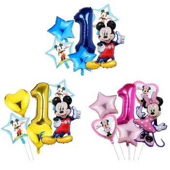 Disney Wave, Минни-пальчик, Микки, воздушный шар из алюминиевой фольги для мальчиков и девочек, праздничные принадлежности для украшения Дня рождения, воздушный шар