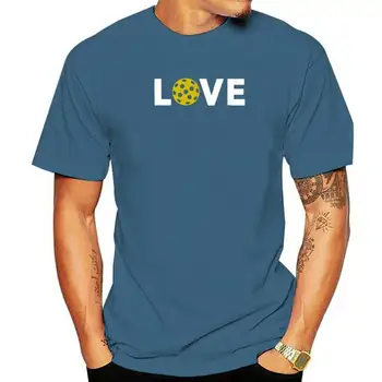 Подарочные футболки Pickleball Love, хлопковая уличная одежда с графическим рисунком, мужская спортивная футболка Harajuku Оверсайз с коротким рукавом и круглым вырезом
