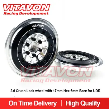 VITAVON CNC Alu 2.6 Стопорное колесо с шестигранным отверстием 17 мм и диаметром 6 мм для UDR LMT Серебристый + черный