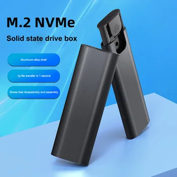 M2 SSD Case NVMe SATA USB 3.1 Gen 2 10 Гбит/с Корпус M.2 SSD M.2 NVMe Case Внешний адаптер для 2230 2242 2260 2280 M2 SSD
