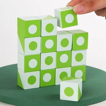 Креативные деревянные 3D трехмерные головоломки Строительные блоки Дошкольные образовательные и интеллектуальные игрушки Учебные пособия