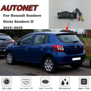 Резервная камера заднего вида AUTONET HD ночного видения для Renault Sandero/Dacia Logan Steppe 2012 ~ 2018/CCD/камера номерного знака