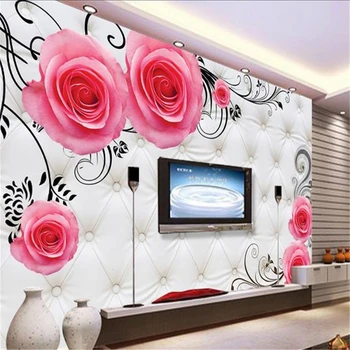 beibehang Обои на заказ 3d стереоскопический цветок магнолии ротанг Европа ТВ фон обои гостиная спальня фрески