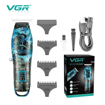 VGR Машинка для стрижки волос Профессиональный Триммер для волос Перезаряжаемая Машинка для стрижки волос Беспроводной Триммер для стрижки лысой головы для мужчин V-923