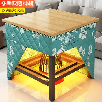 Стол для гриля квадратный бытовой обеденный складной обеденный стол из нержавеющей стали