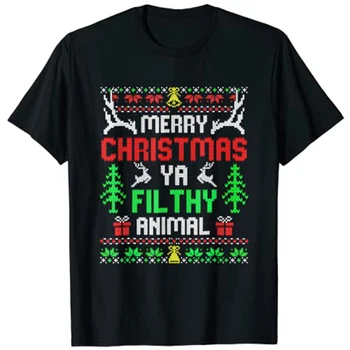 Веселые рождественские футболки с животными Filthy Ya