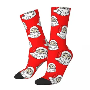 Забавный сумасшедший носок для мужчин, Санта-Клаус, Хип-хоп, Harajuku, Рождественский бесшовный носок с принтом для мальчиков, Новинка, подарок