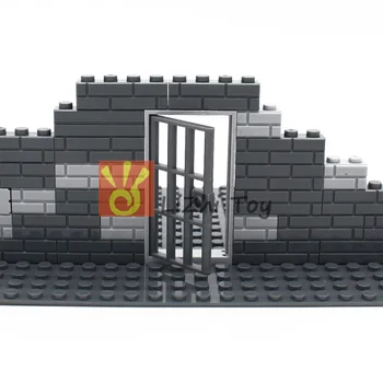 MOC Кирпич Совместимый 60621 Дверь 1x4x6 Тюремные Ворота с Зарешеченной Решеткой Просветленные Строительные Блоки Развивающие Игрушки В Сборе