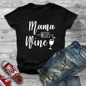 Sugarbaby Mama Needs Рубашка с вином, рубашки с медведем, Мама, Жизнь, Подарок на День матери, Модная футболка на Tumblr, высококачественные топы, Прямая поставка