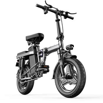 14-Дюймовый Складной Электрический велосипед С передними и задними дисковыми тормозами, многофункциональный интеллектуальный автомобиль для мужчин и женщин