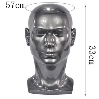 Мужской косметологический манекен Для Тренировки головы 57 см Серый + голова