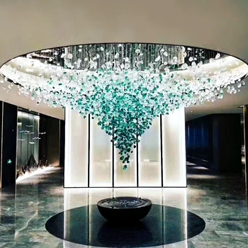 Современная светодиодная люстра из каменного хрусталя для гостиной, вестибюля, Больших роскошных светильников Cristal для внутреннего домашнего декора, подвесных светильников