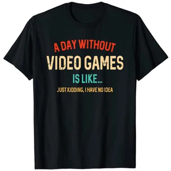 День без Видеоигр - Это Как, Забавные Подарки для Геймеров, Игровая Футболка, Бестселлер мужской одежды