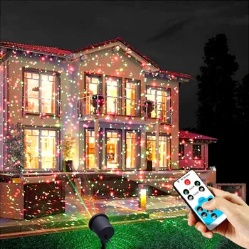 Рождественская вечеринка, Светодиодный Сценический светильник, Движущийся Лазерный проектор с полной Звездой Неба, Ландшафтное Освещение, Наружная Водонепроницаемая Лазерная лампа для садовой Лужайки