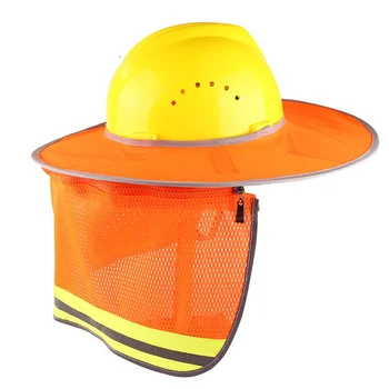 Летняя защитная каска от солнца, защитные шлемы для шеи, Светоотражающая полоса, Полезная Сетчатая Светоотражающая крышка для строительных рабочих