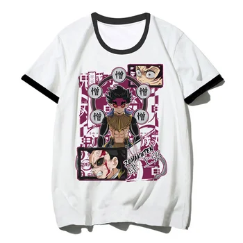Женская футболка Demon Slayer, забавная футболка для девочек, уличная одежда с комиксами harajuku