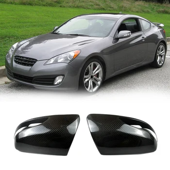 1 Пара чехлов для зеркала заднего вида из углеродного волокна, крышки для боковых зеркал заднего вида для Hyundai Genesis Rohens Coupe 2008-2016