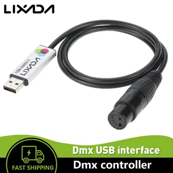 Адаптер интерфейса Lixada USB к DMX LED DMX512 Компьютер ПК Контроллер сценического освещения диммер USB Light